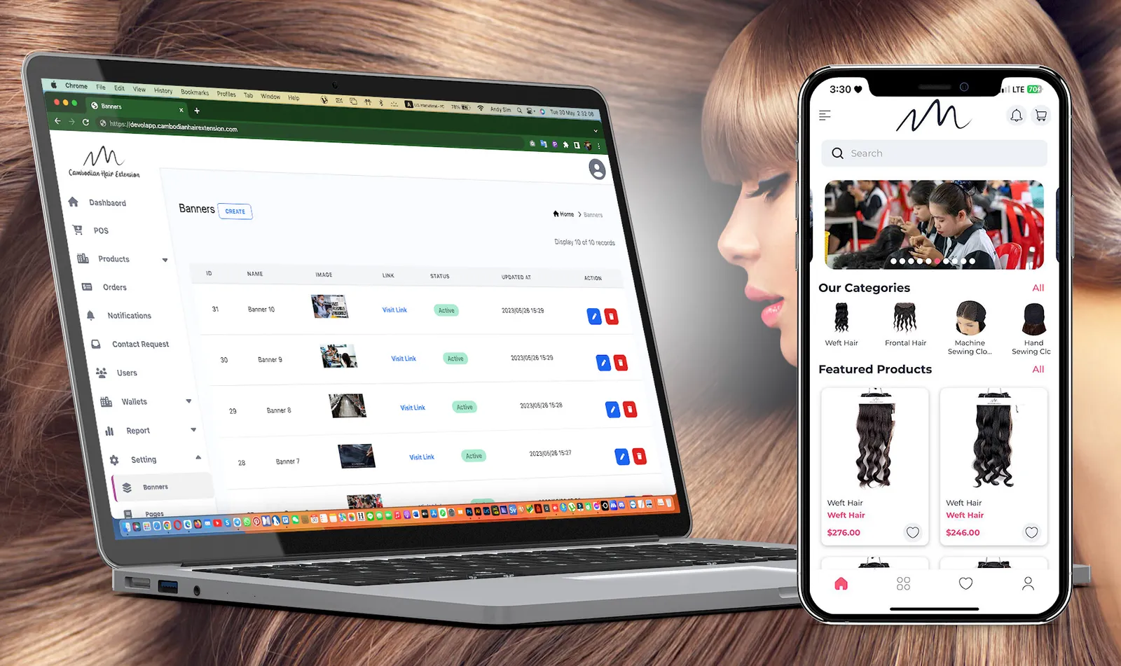 Cambodia Hair Extension Mobile App — image 1 of 4