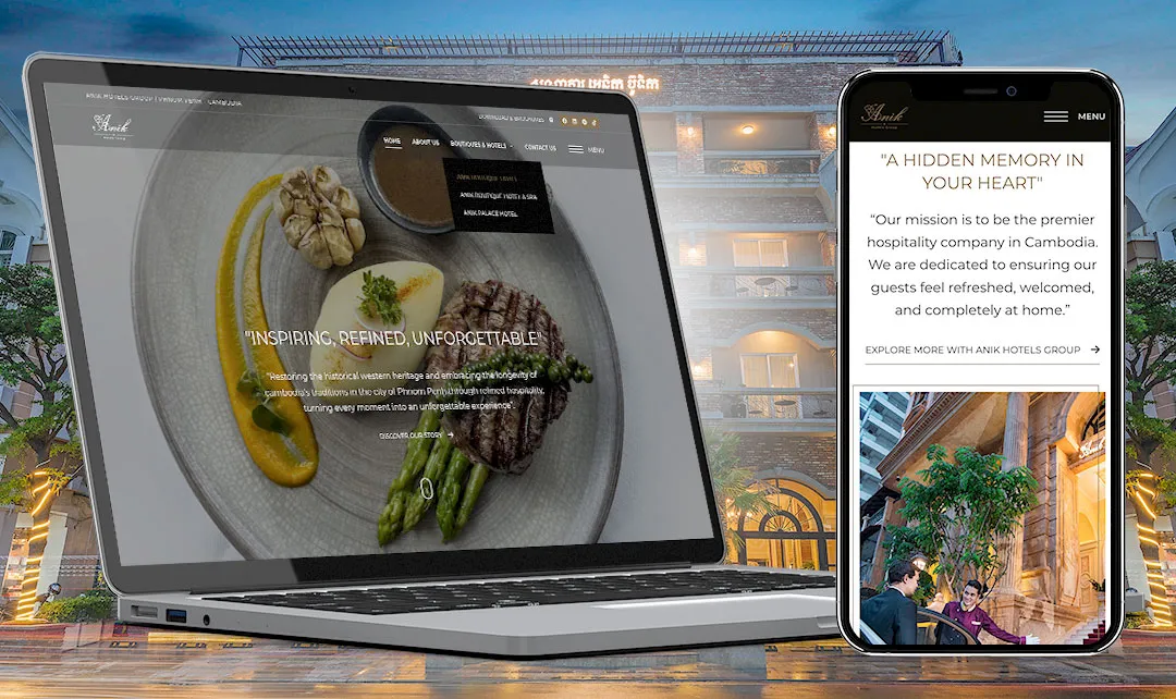 Anik Hotels Group Professional Hotel Website Design Cambodia