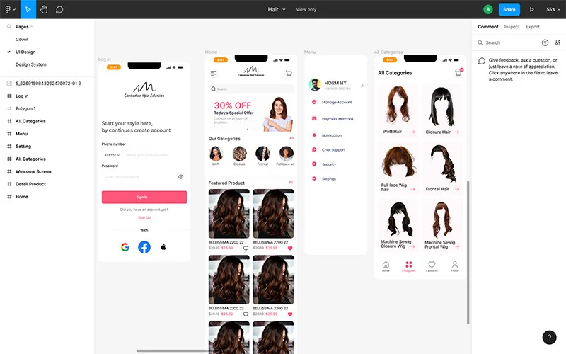 Cambodia Hair Extension Mobile App Development in Cambodia