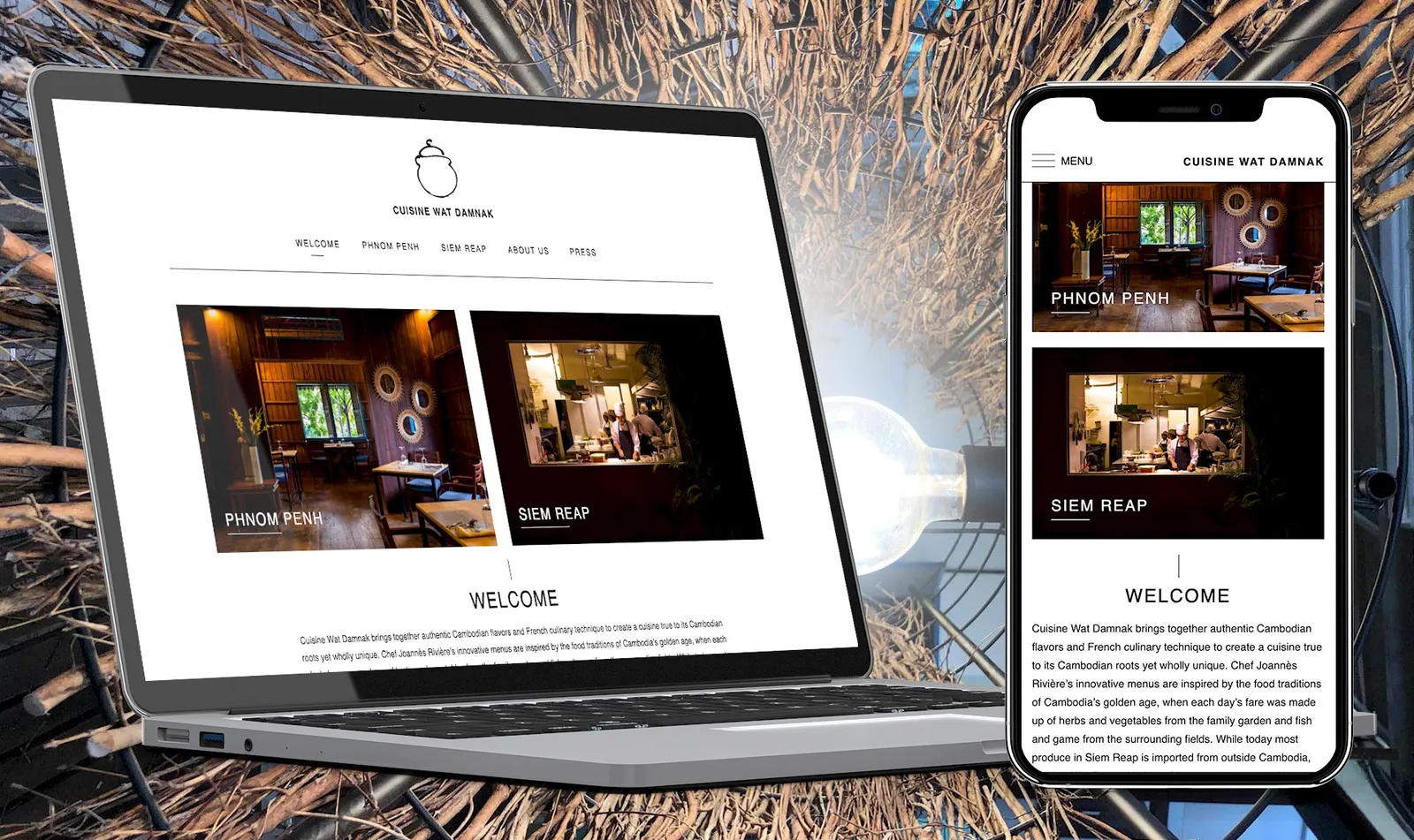 Sitemap and Features for Restaurant and Coffee Shop Website in Cambodia