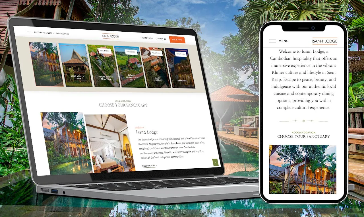 Sitemap and Features for Boutique Hotel or Resort Website in Cambodia