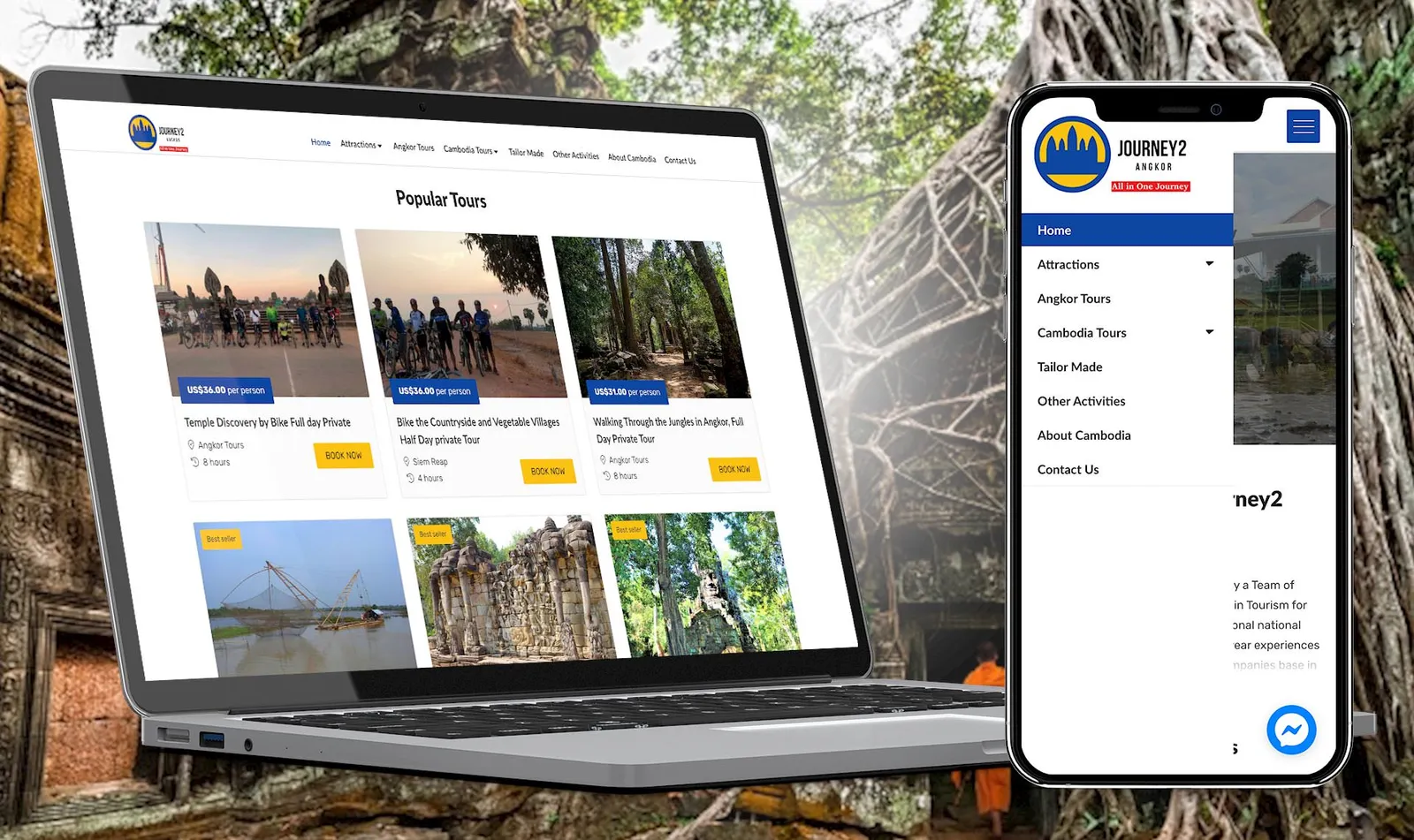 Sitemap and Features for a Travel and Tours Website in Cambodia